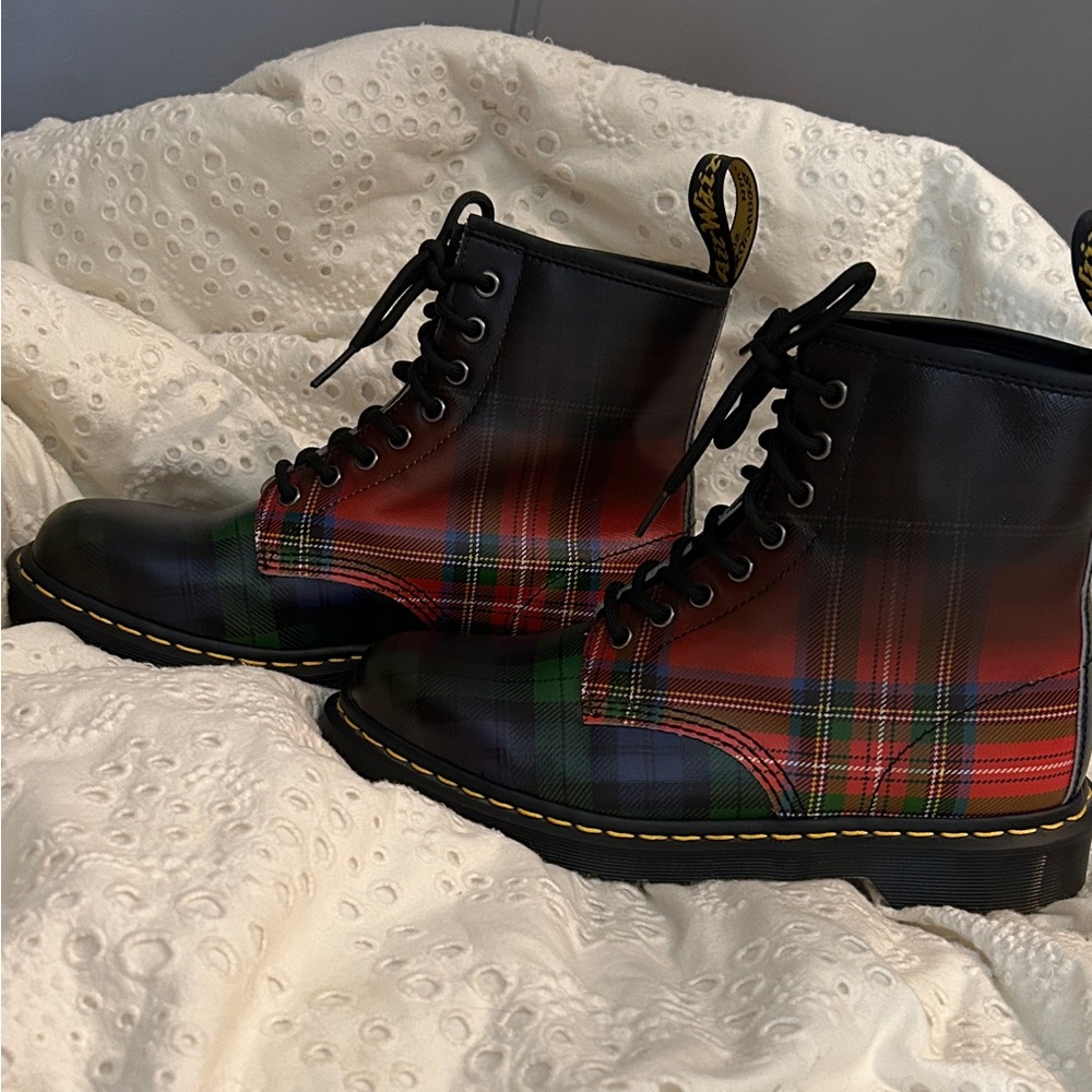 Doc Marten Tartan Lace-Up Boots